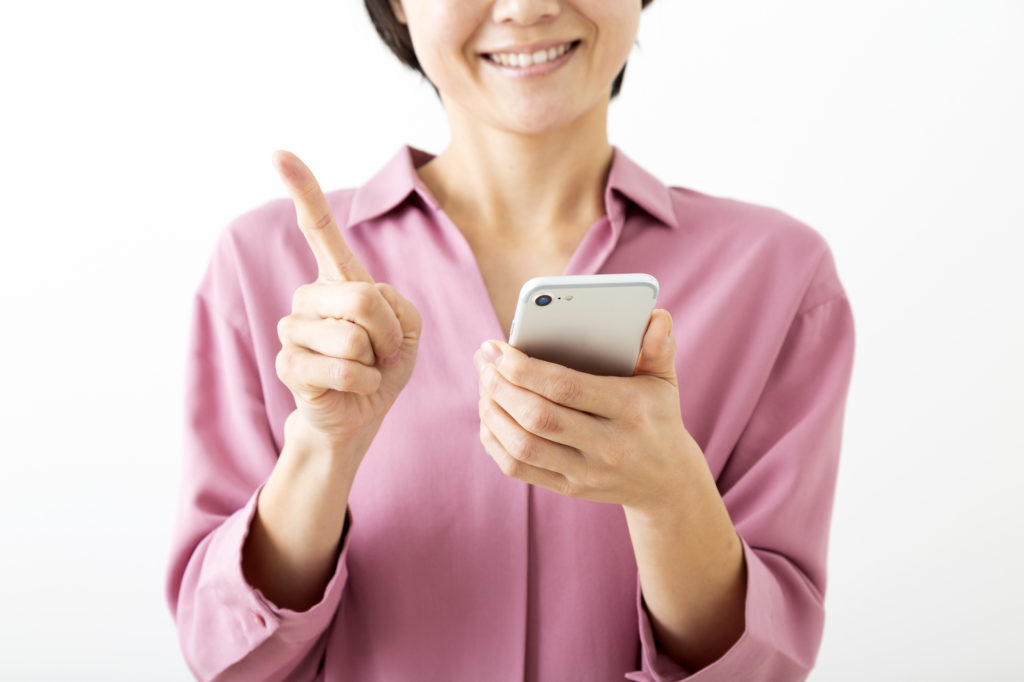 女性　スマホ　ポイント